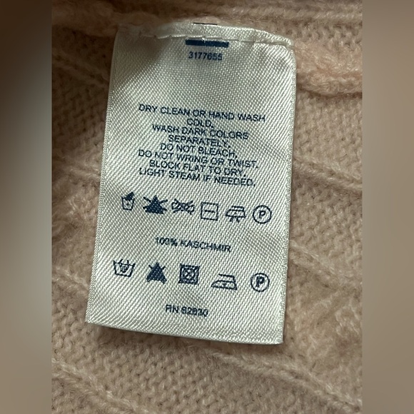 Lands End 100% Cashmere Turtleneck Cable Knit Sweater Womens Plus 2X Luxury Pink - Picture 5 of 11